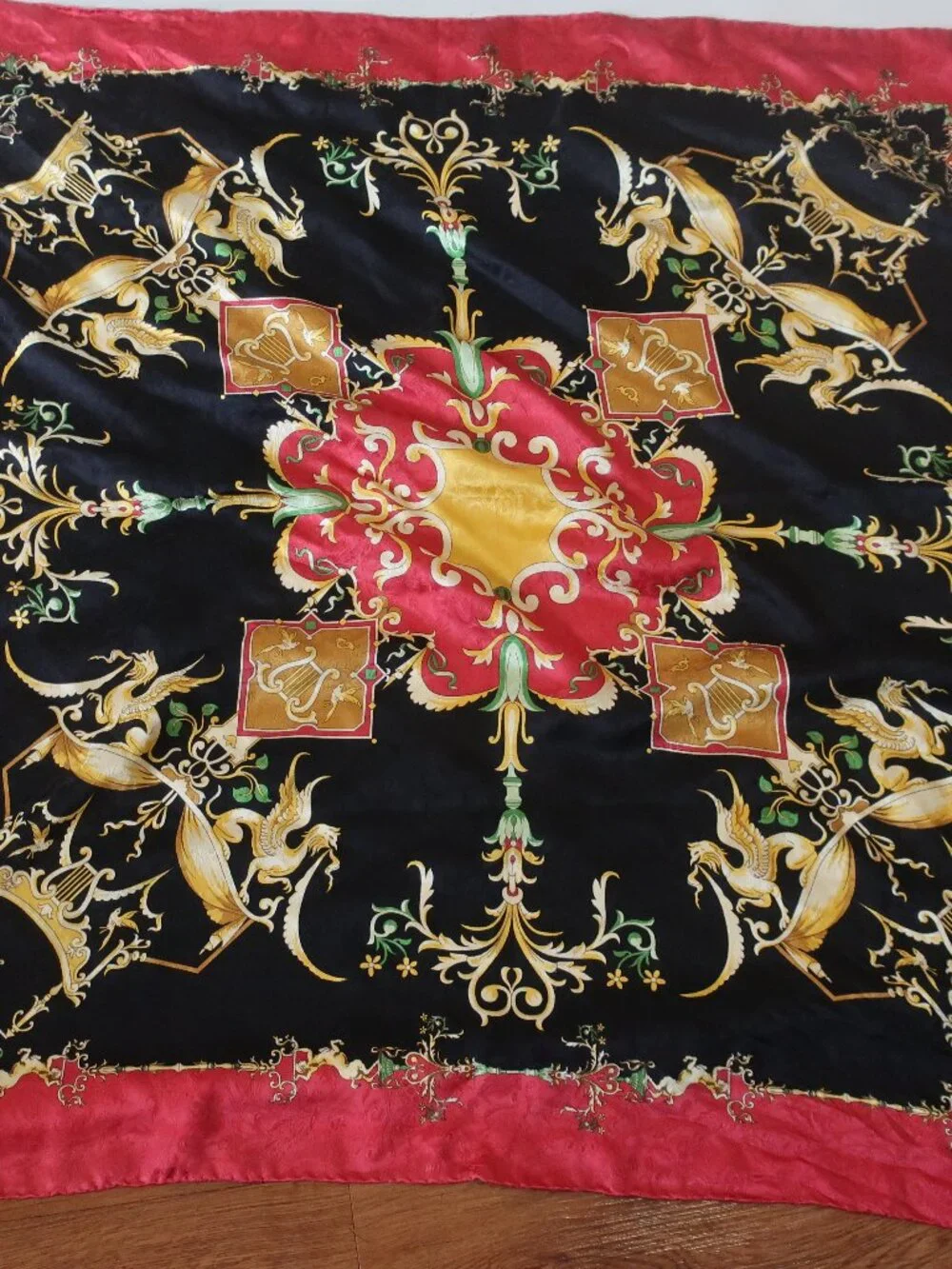 Womens Vanzon Singthong (Item- 4) Multicolor Pure Silk Baroque Inspired Scarf